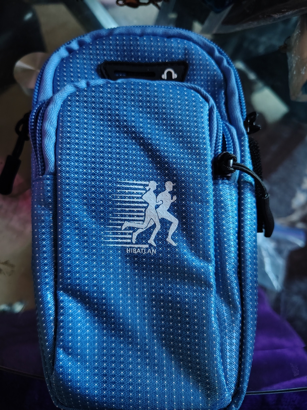 🏃NWT Hibatlan Blue Athletic Running Armband Phone Holder Pouch Case 🏃